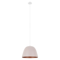 Eglo One Light Pendant W/ Pastel Apricot Exterior Finish And Copper Interio 204078A